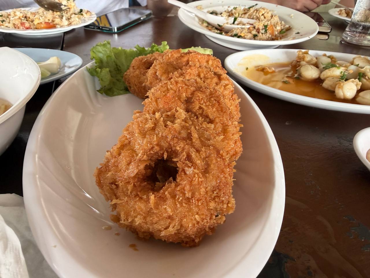 Thai fried shrimp cakes tod mun goong Bangsaray Seafood Bang Saray